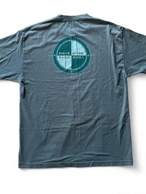 2001 Short Sleeve Dave Mathews Band Graphic Tee - Washed Green